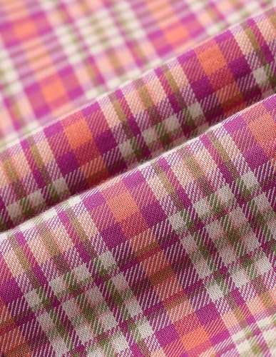U.S. POLO ASSN. Blouson Sleeve Checked Top (UWAW24TOP183_Multi-Colour_S)