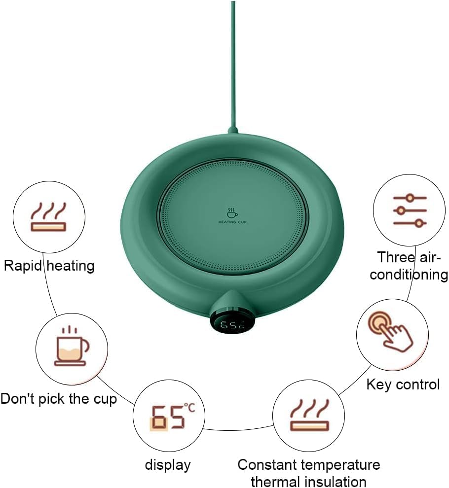 Riveira Electric Coffee Mug Warmer - Automatic Shut Off, 3 Adjustable Temperatures, Beverage Warmer for Office, Travel, Home, Desk, Tea, Coffee