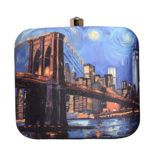 Artklim Night Scenery Printed MultiColor Clutch