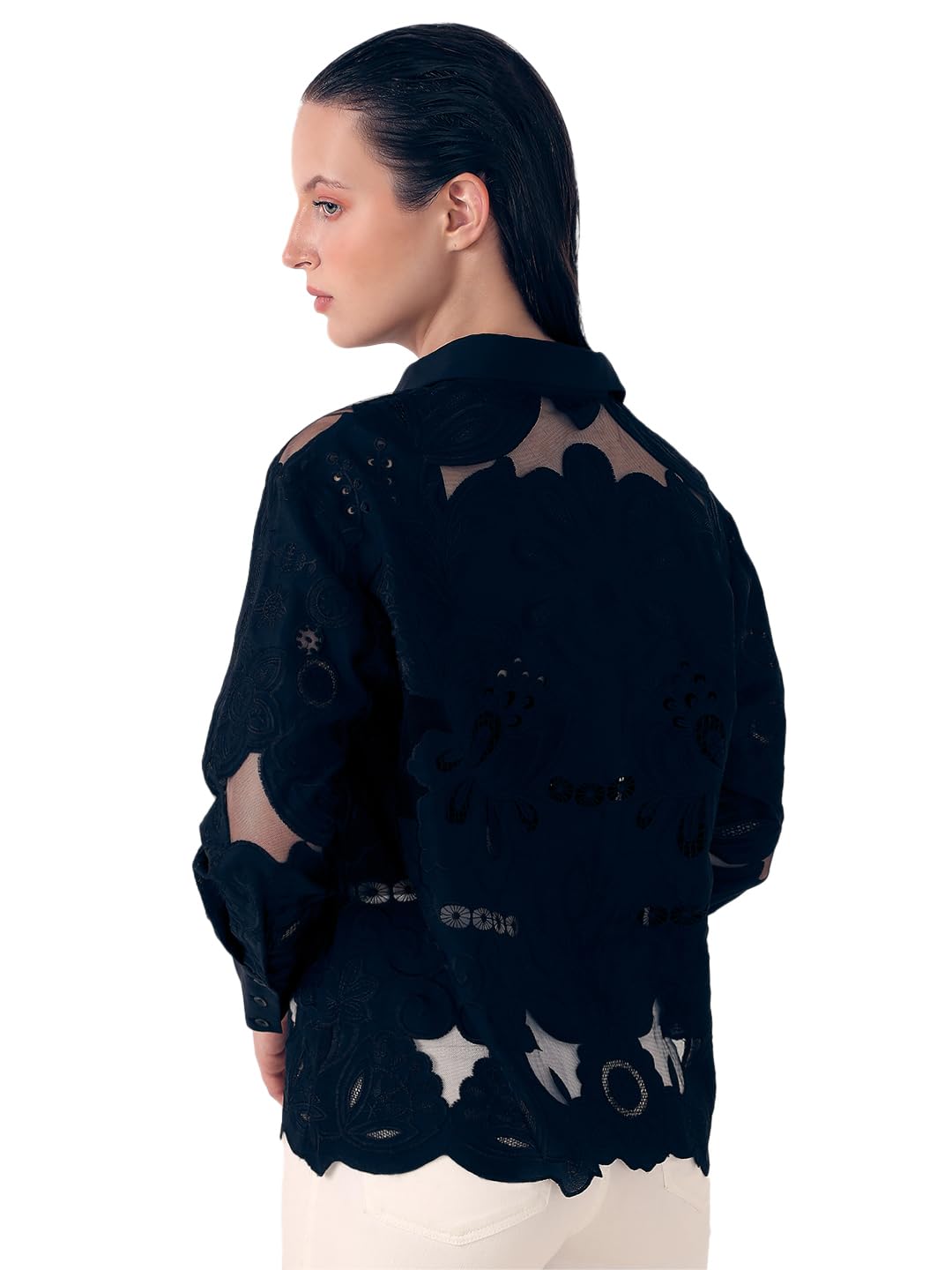 VERO MODA Women's Regular Fit Shirt (9007973- Black