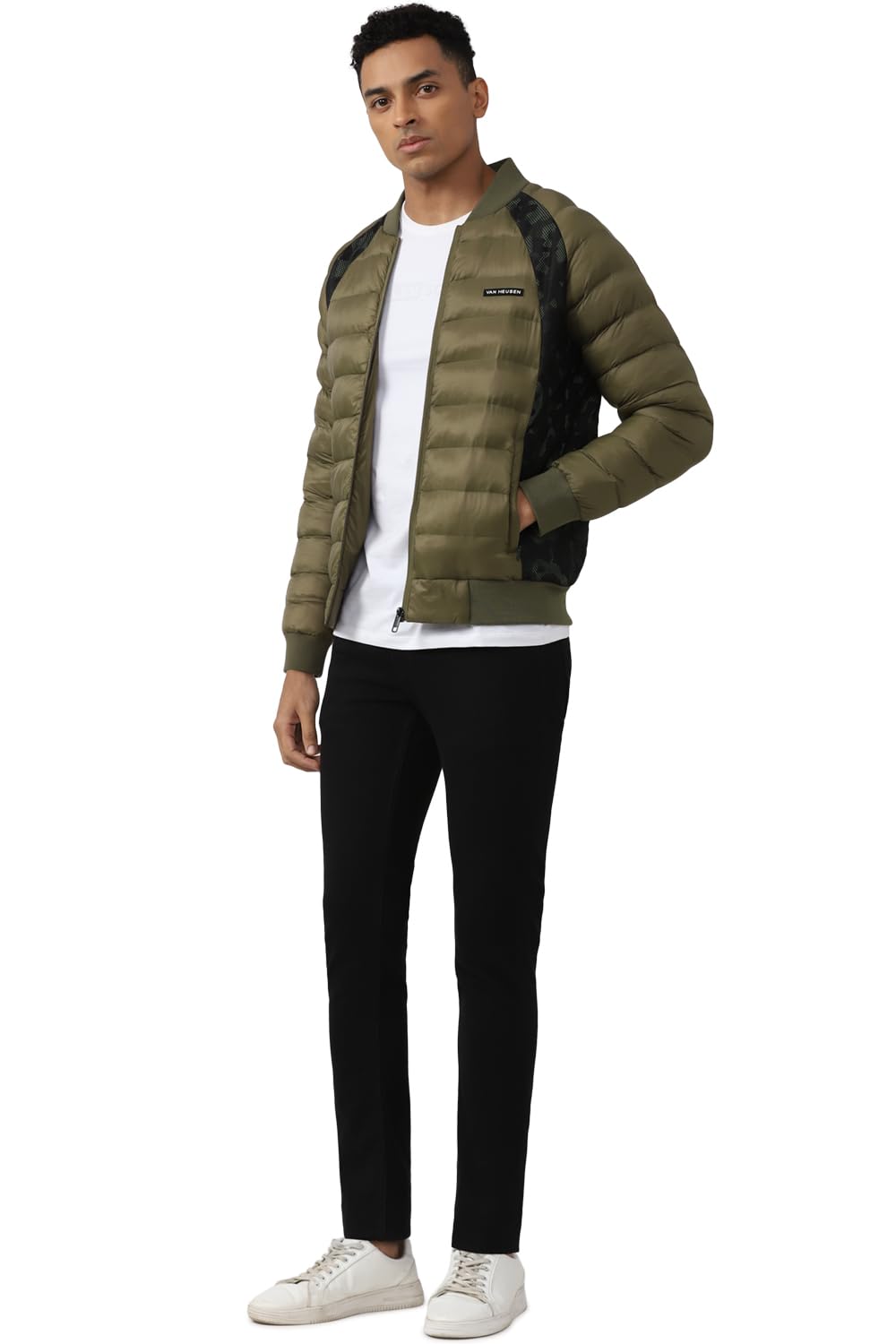 Van Heusen Men's A-Line Coat (VFJKARGFN66420_Green