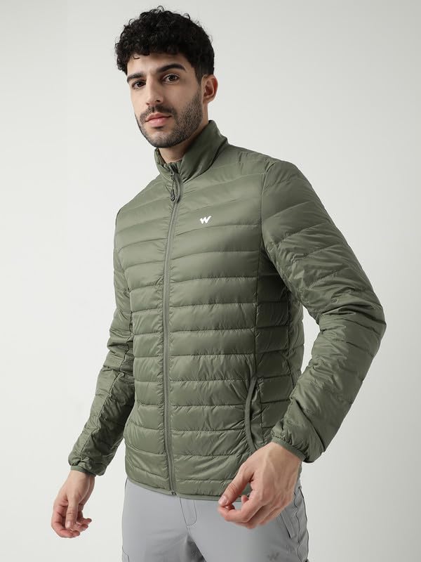 Wildcraft Men Nylon Down Jacket (Olive1, XXL)