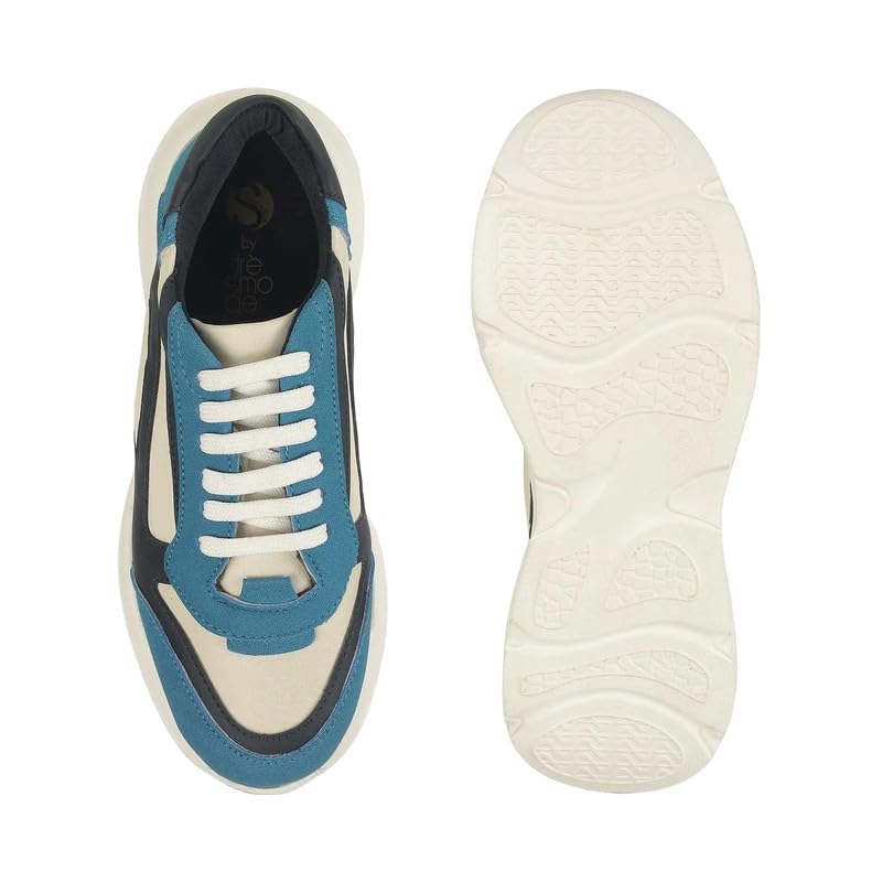 tresmode Balenci Blue Women's Sneakers in Size 8 UK / 41 EU