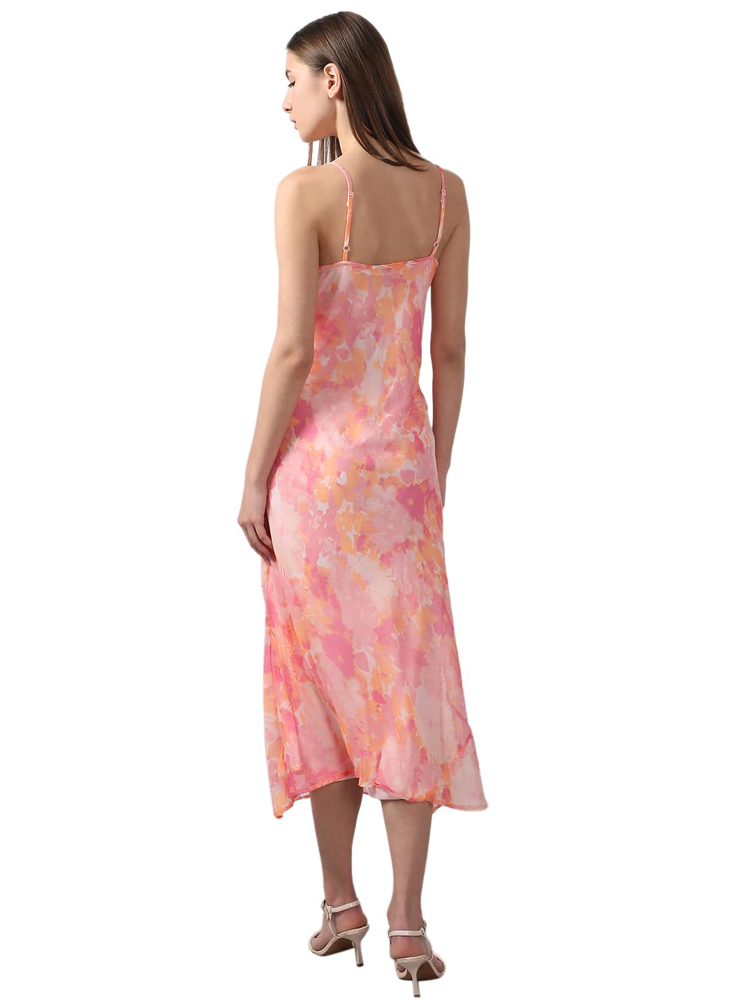 VERO MODA Women's Fit and Flare Pink Dress