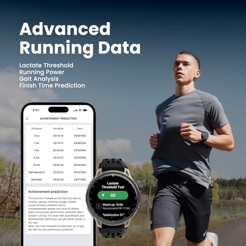 Amazfit Cheetah 2 Pro 48mm GPS Running Smartwatch, 1.32" AMOLED Display, Sapphire Glass, Ti Case, 32GB Storage, 20 Days of Battery, 5 ATM, Flashlight, Offline Maps, 170+ Sports for Android & iPhone