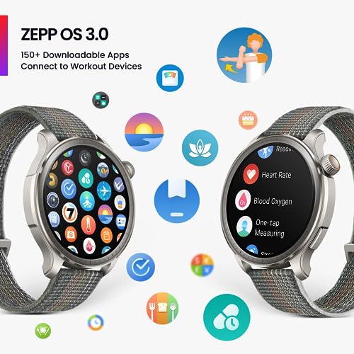 Amazfit Balance 46mm AMOLED Smart Watch, Body Composition, 14 Days Battery, Dual-Band GPS, BT Calling, VO2 Max, Aluminium Alloy Frame, Temperature Sensor, Train Smarter with AI Zepp Coach, Black