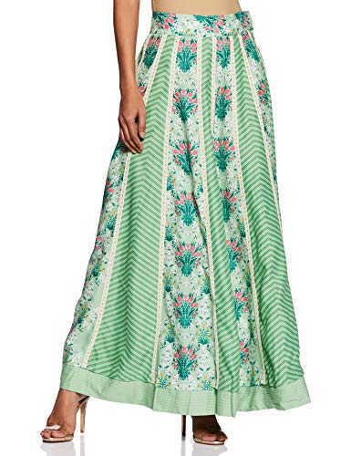 W for Woman Women Maxi Skirt (19FEW50176-111498_Green_WL_Green_L)