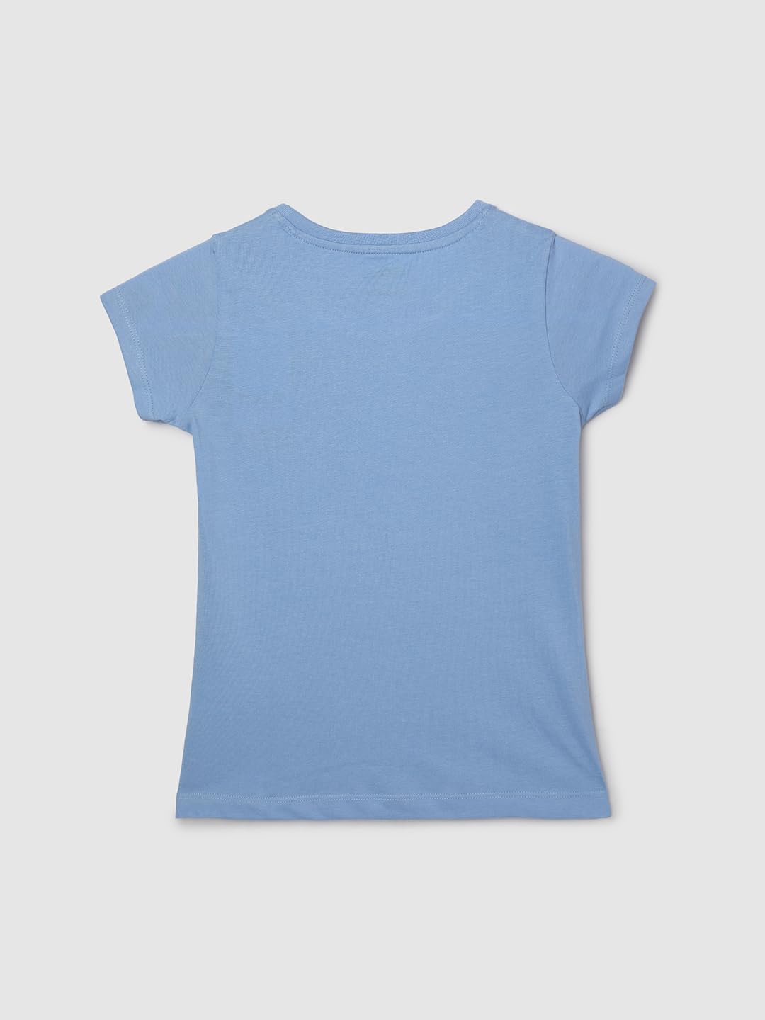 max Girls Graphic Printed T-Shirt (S24CBT26MID Blue)_7-8Y