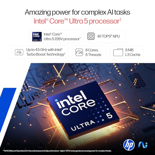 HP Omnibook X Flip OLED (Previously Envy) Intel Core Ultra 5 226V, 40 Tops (16GB LPDDR5x, 1TB SSD) 3K,120hz, 14''/35.6cm, 2-in-1, Win11, M365* Office24, Silver, 1.38kg, fm0099TU Next Gen AI Laptop