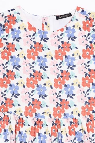Allen Solly Girls Multi-Coloured Printed Regular Fit Casual Dress