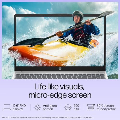 HP 15, 13th Gen Intel Core i3-1315U Laptop (8GB DDR4, 512GB SSD) Anti-Glare, Micro-Edge, 15.6"/39.6cm, FHD, Win 11, MSO 21, Silver, 1.59kg, Intel UHD Graphics, 1080p FHD Camera, 15-fd0465TU