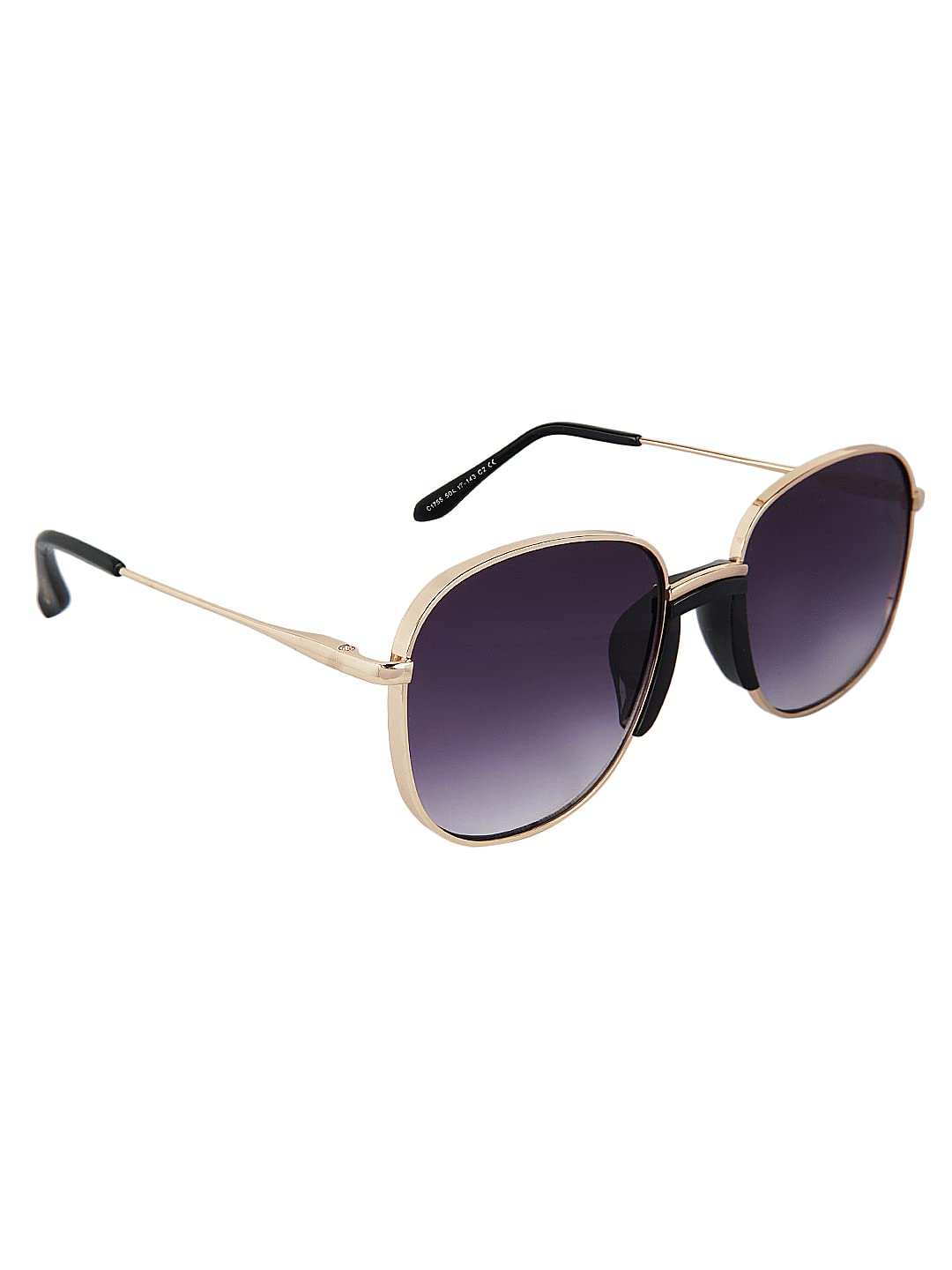Giordano Stylish And Trendy Sunglasses For Women| Square Polarized Sunglasses 100% UV Protected Use For Girls & Women's - GA90315C02, 50 Mm, Gold
