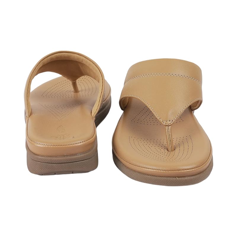 tresmode Softy Women's Beige Casual Vegan Friendly Flats | TPR Sole in Size 4 UK / 37 EU