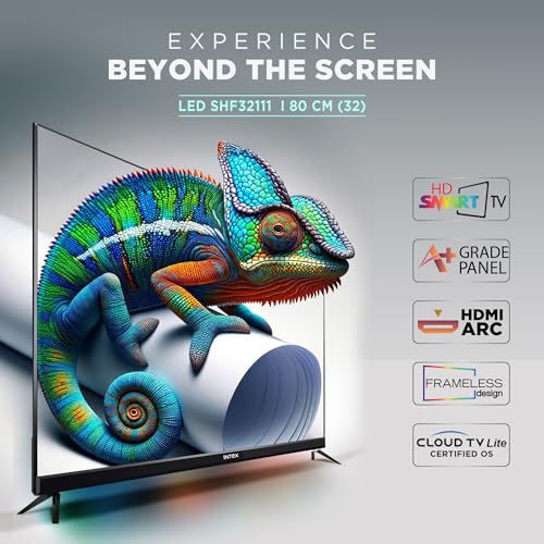 Intex 80 cm (32 Inch) HD Ready Smart Cloud TV with Android 9.0 | A+ Grade Panel | Frameless Design | SHF32111