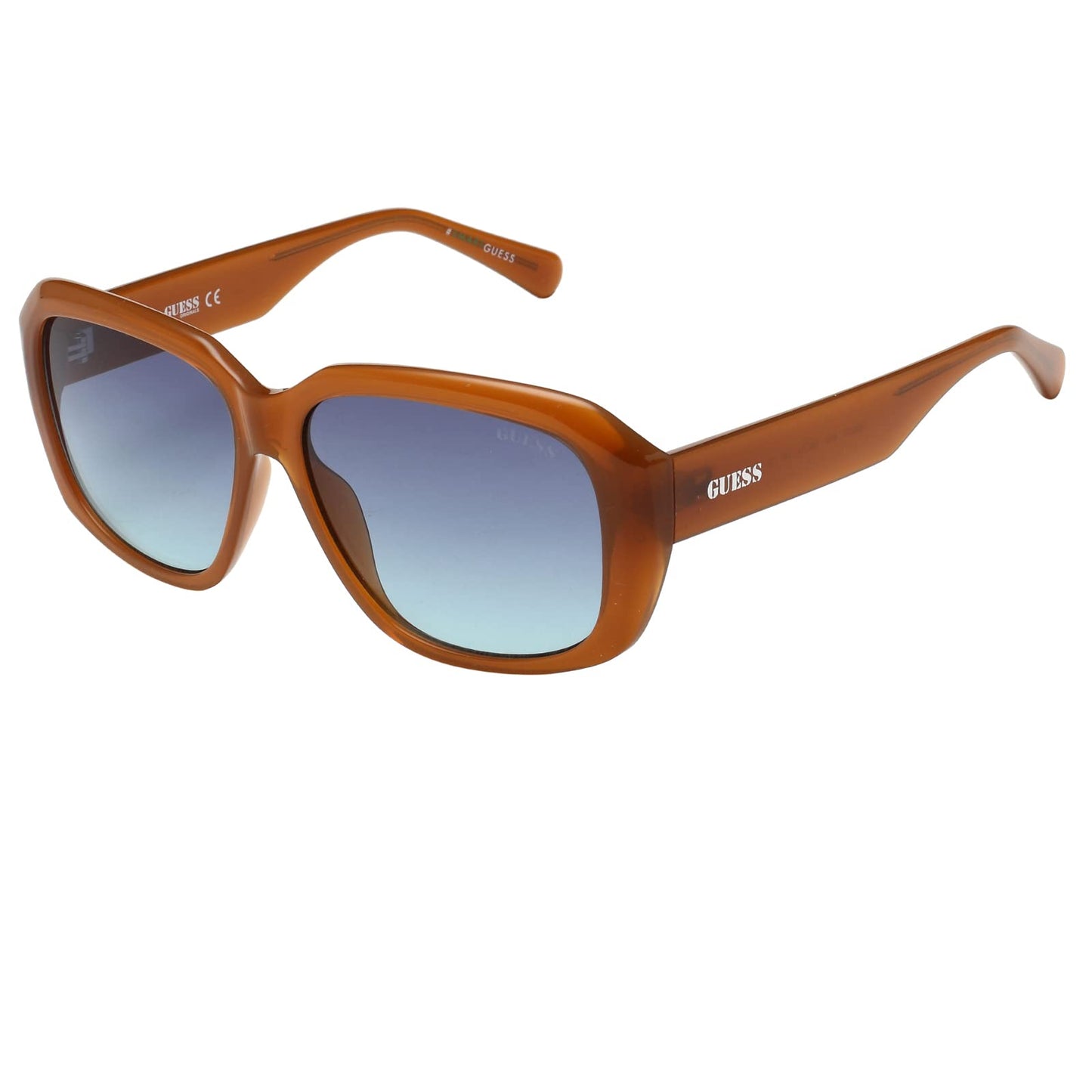 GUESS Gradient Square Women Sunglasses - (GU8233 44W 58 S |58| Blue Color Lens)
