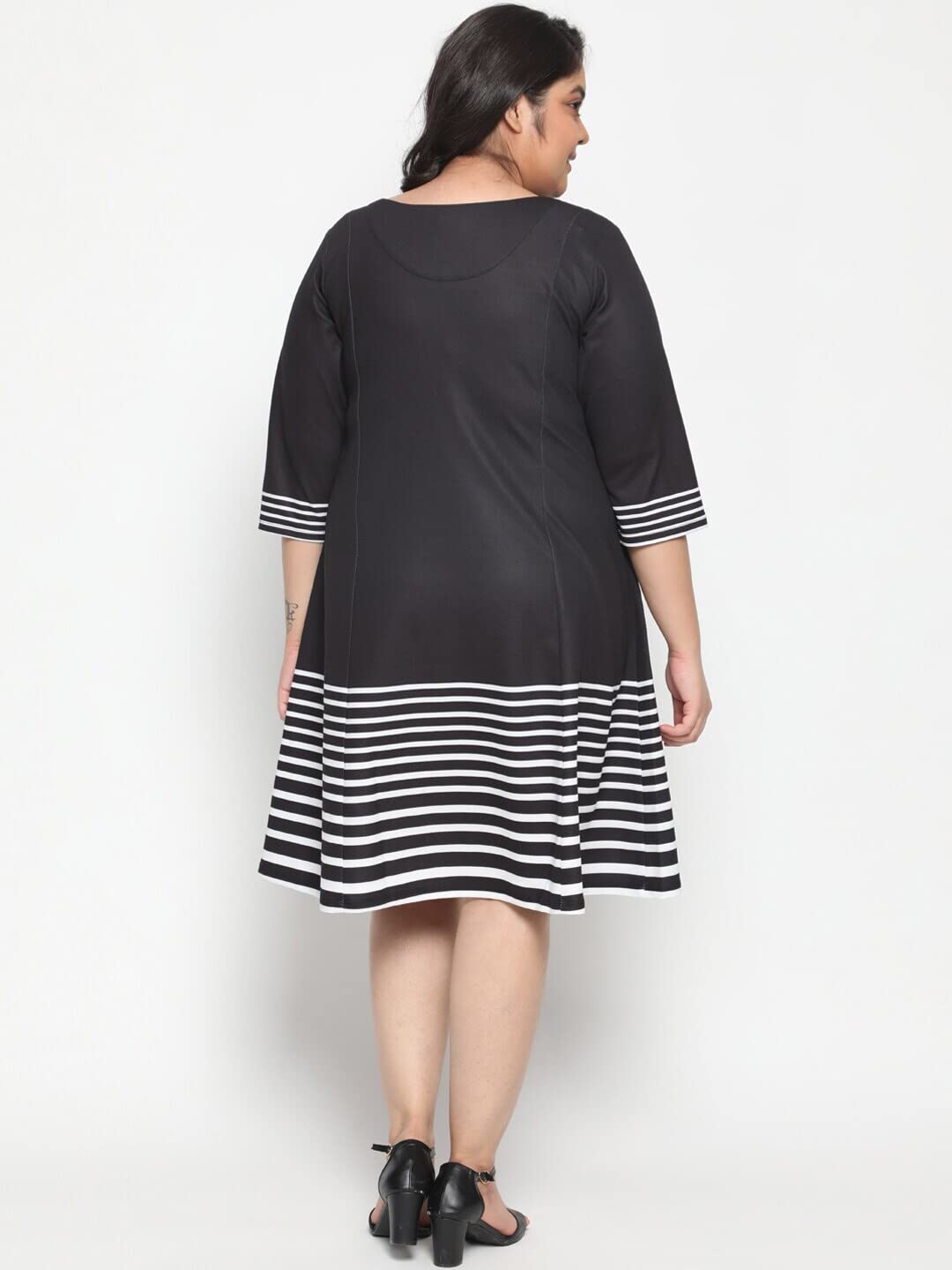 AMYDUS Plus Size Dress for Women | Printed | A Line Fit | Cloud Soft Fabric | Sweat Absorbing | XL to 9 XL Dresses | White Black