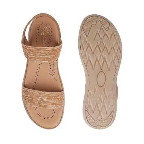 tresmode Hintle Beige Women's Casual Wedge Sandals in Size 3 UK / 36 EU