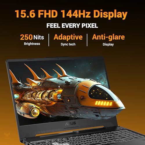ASUS TUF A15 (2025), AMD Ryzen 7 7445HS,RTX 3050-4GB,75W TGP,16GB DDR5(Upgradeable Upto 64GB) 512GB SSD,FHD,15.6",144Hz,RGB Keyboard,Windows 11,Graphite Black,2.3 Kg FA506NCG-HN199W, Gaming Laptop