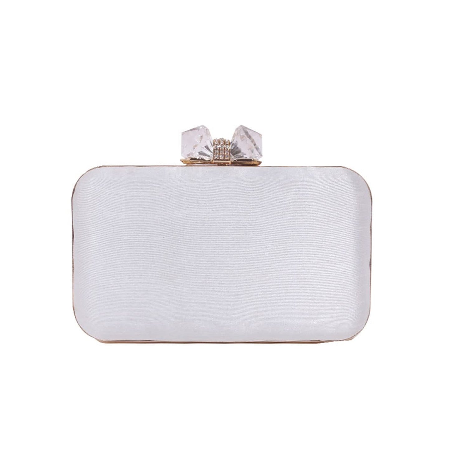 SWISNI White White thread embroidered clutch bag II Women's Traditional Designer Clutch For Women & Girls II EMBROIDERED CLUTCHES