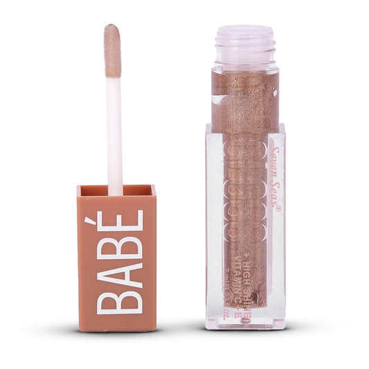 Seven Seas Babe Glittery Lip Gloss With High Shine Lip Color For Glossy Look |Lightweight Non Sticky Lip shiner For Moisturizing Lips (Penny)