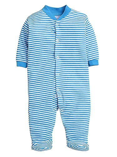 EIO 100% Cotton Rompers/Sleep Suits/Jumpsuit/Night Suits for Baby Boys & Girls, Infants, New Born Pack of 3 Turquoise