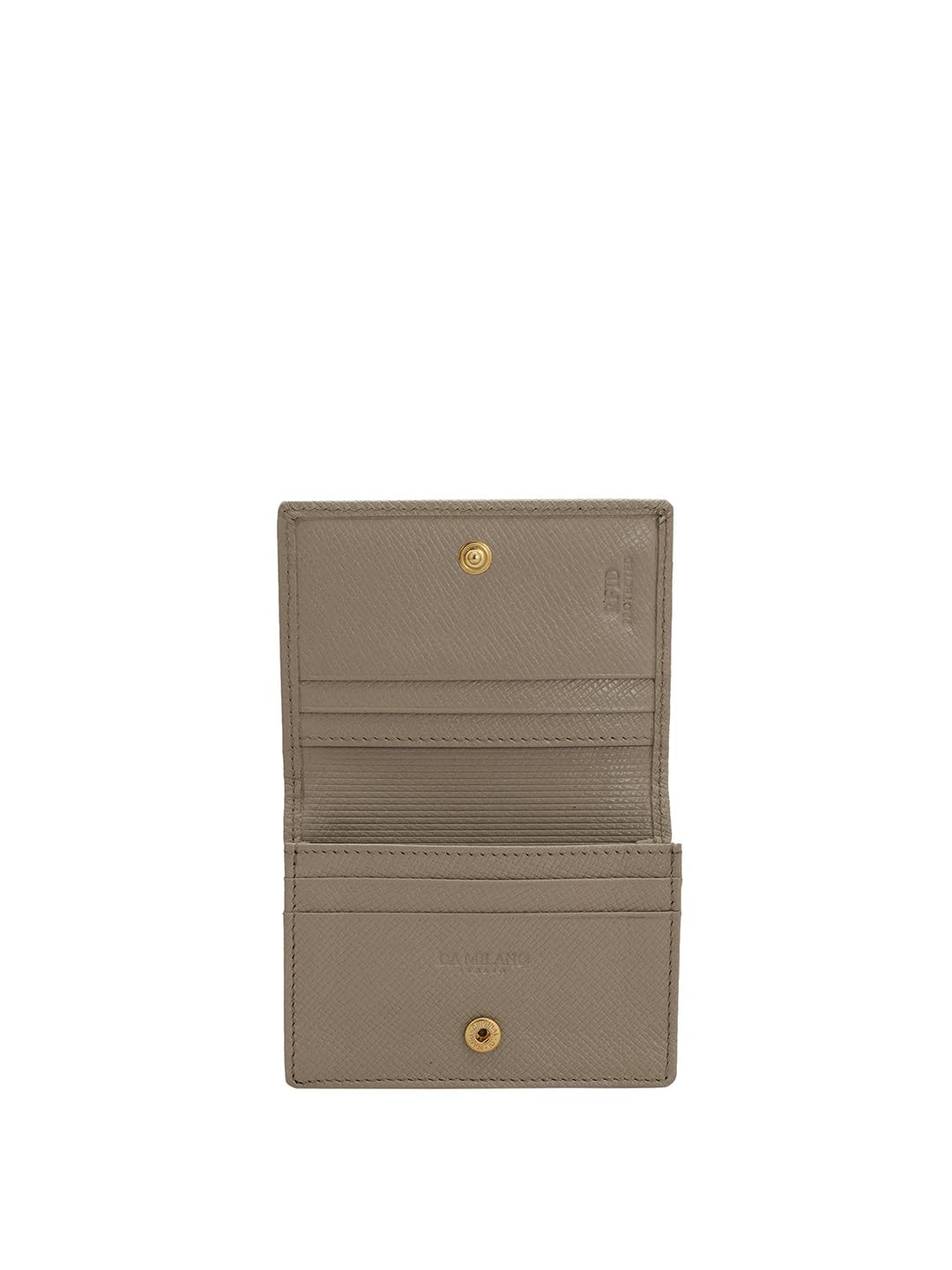 Da Milano Genuine Leather White Card Case with Multicard Slot (10221)