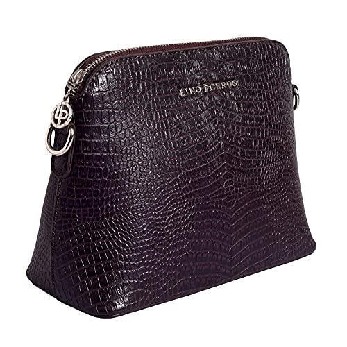 Lino Perros Women's Sling Bag (CROCOBROWN)