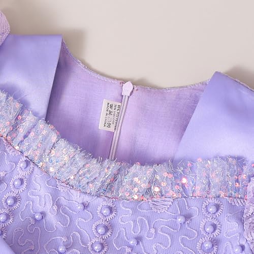 Hopscotch Girls Blue Short Sleeves Lace Overlay Bow Party Dress for Age (3-4 Years)