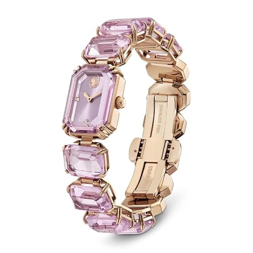 Swarovski Watch, Octagon Cut Bracelet, Pink, Rose Gold-Tone Finish