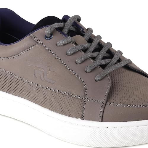 Red Chief Men's Casual Lace-Up Leather Shoes – Everyday Style with Premium Comfort | RC3966 005 | Gray | UK8