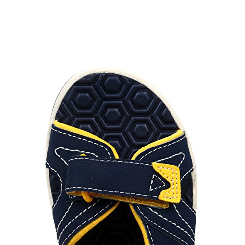 Timberland Adventure Seeker Two-Strap Sandal (Little Kid),Navy/Yellow,2 M US Little Kid