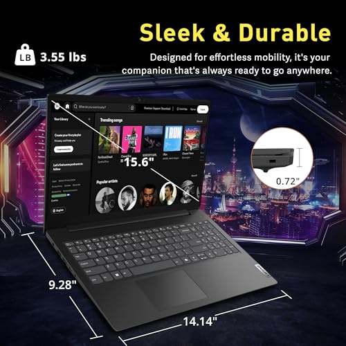 Lenovo V15 Gen 5 15.6" FHD Laptop, Intel Core 7 240H, 16GB DDR5, 2TB Storage(1TB SSD+1TB Docking Station Set), Intel Graphics, Numeric Keypad, HD Webcam, Wi-Fi 6, Win 11, Black