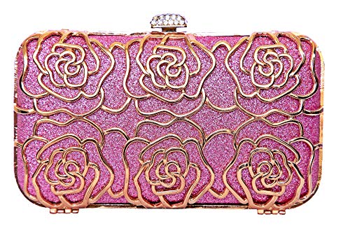 TOOBA Handicraft Hand Embroidered Box Clutch Bag Purse for Bridal, Casual, Wedding Bag for Women & Girls