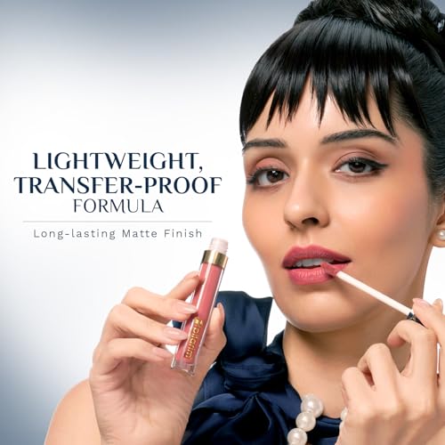 Pilgrim Oh So Crème! Premium Matte Liquid Lipstick | Most Lightweight & Transfer-proof Lipstick | Highly Pigmented & Long-Lasting | 3.5ml (Mauve Affaire-23)