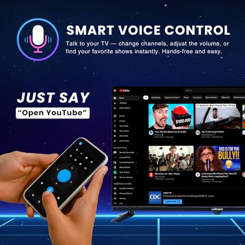 Uniboom_Optima Series 80 cm (32 inch) HD Smart LED TV |Android TV with Voice Command App |5000+ Free Movies |30W Sonic Boom Speakers| 500+ Certified Apps |Mobile Remote |Mobile Screen Cast-32S-ULT-AED