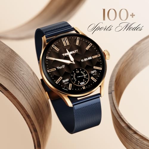 Fire-Boltt Glitz Women Smart Watch with 1.19” AMOLED Display, Bluetooth Calling, Rotating Crown, Always On Display, 1000 Nits Brightness, IP68 Waterproof Deep Navy