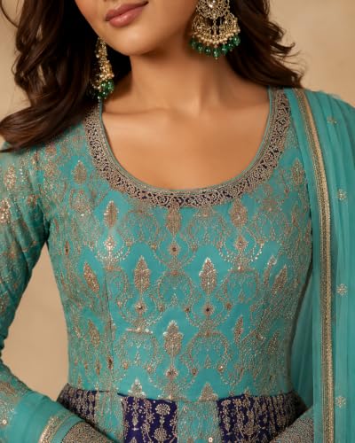 Sapphire Evening Anarkali | 100% Viscose with 100% Cotton Lining