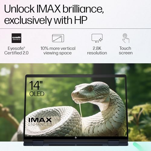 HP Envy x360 AI Laptop, Intel Core Ultra 5 125U, 12 TOPS, 16GB LPDDR5, 512GB SSD, (Win11, Office21, Blue, 1.44 kg) Touchscreen, 3K, OLED, 14-inch (35.6cm), Integrated graphics, 5MP IR camera, fc0078TU