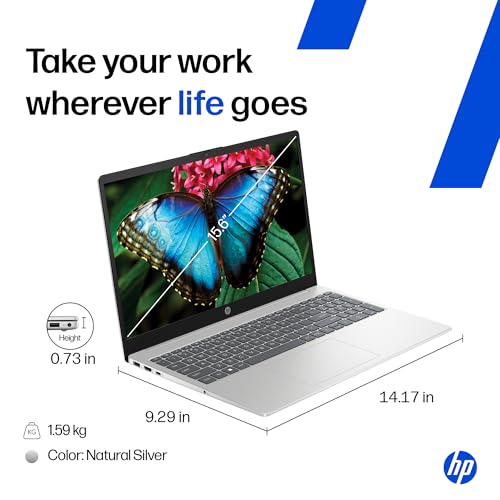 HP 15, AMD Ryzen 5 7520U (16GB DDR4, 512GB SSD) FHD, Anti-Glare, Micro-Edge, 15.6''/39.6cm, Win11, M365 Basic(1yr), Offic24, Silver,1.59kg, fc0806AU/690AU, FHD Camera w/Privacy Shutter, Backlit Laptop