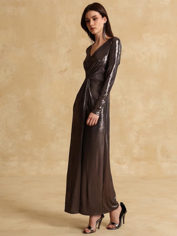 Kazo Trace Maxi Dress for Women Silver