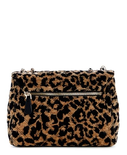 GUESS Brown Animal Print Giully Crossbody Bag