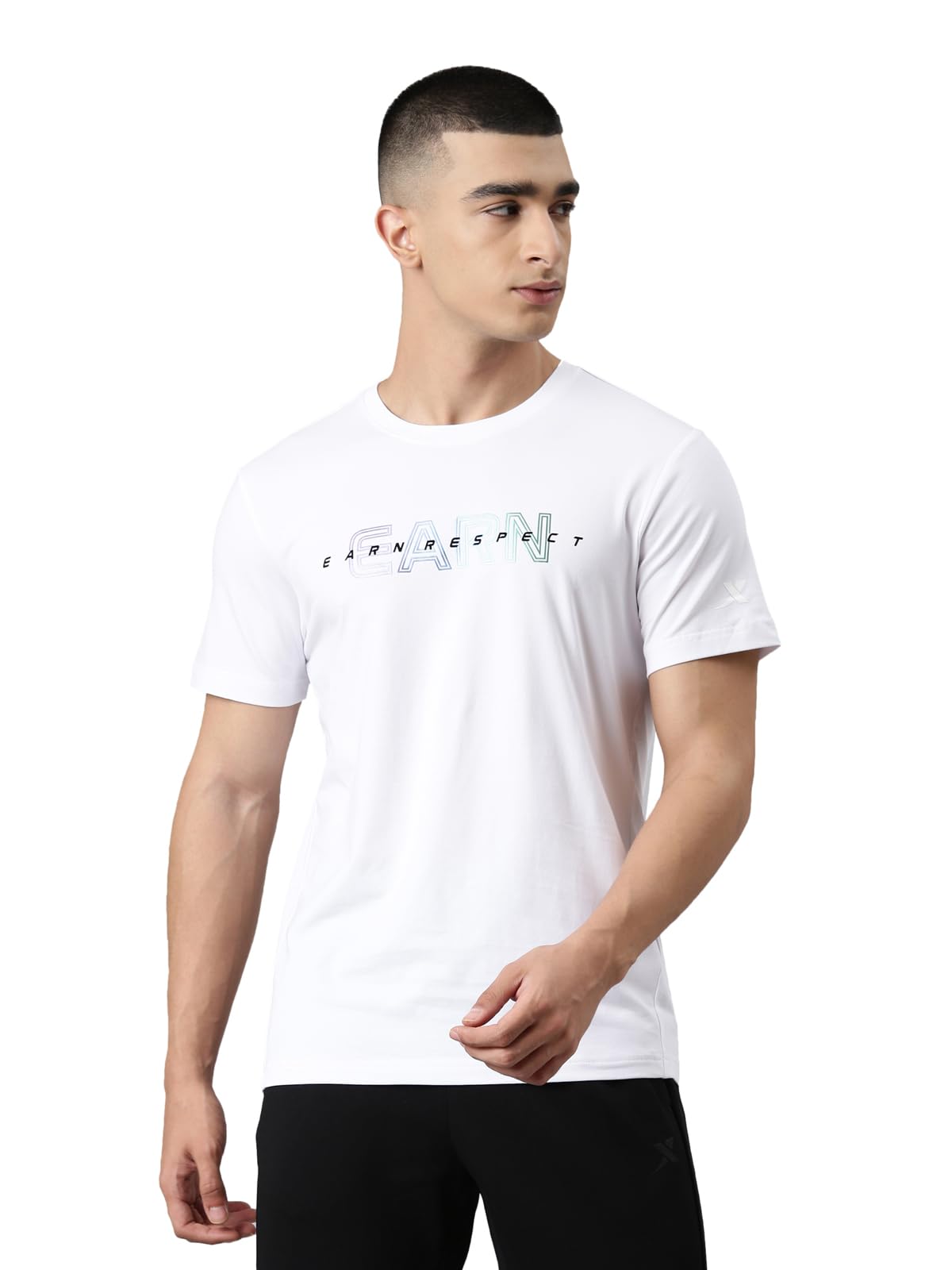XTEP Men Practice to be Cool White Silky Training T-Shirt-L
