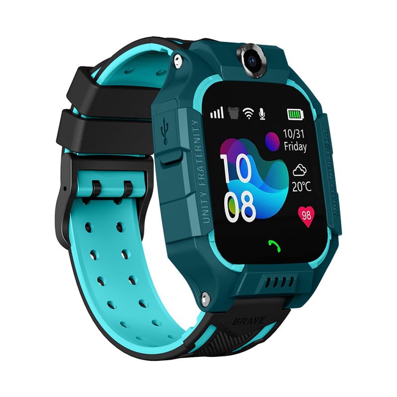 (Refurbished) Punnk Funnk® Present Smart Kids LBS Location Tracking Watch with Voice Calling, SOS, Remote Monitoring, Camera, Geo-Fencing Function (Ocean Green)