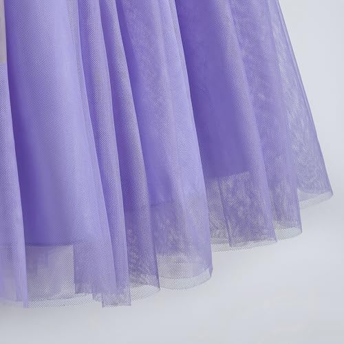 Hopscotch Girls Floral Applique Dress in Lavender Color for Age (4-5 Years)