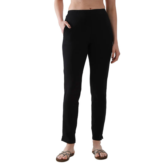 Biba Women Black Straight Pants_4XL
