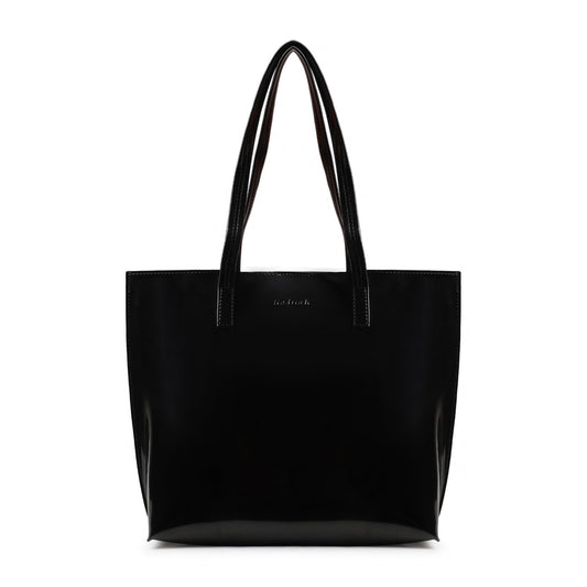 Fastrack Black Patent Party Tote Bag for Women