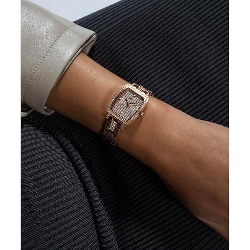 GUESS Women 24 mm Rose Gold Dial Analog Watch- GW0611L3