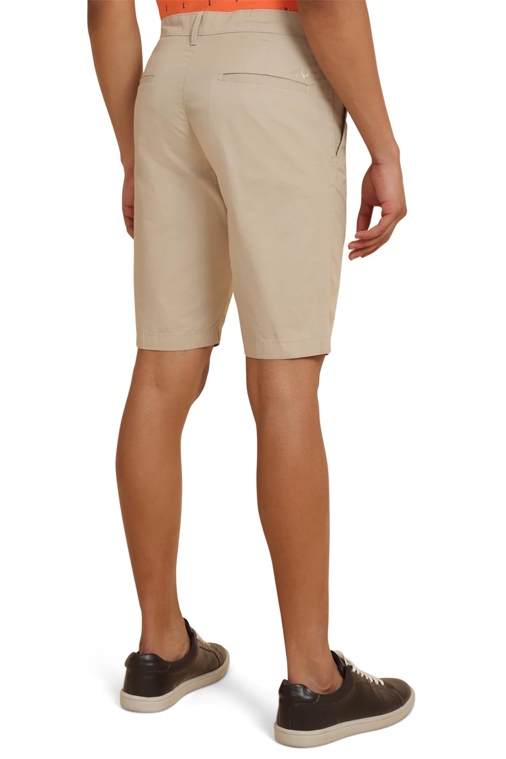 Men Beige Solid Slim Fit Shorts