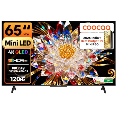 coocaa 164 cm (65 inches) 4K Ultra HD Smart Mini LED QLED Google TV 65MINI75Q