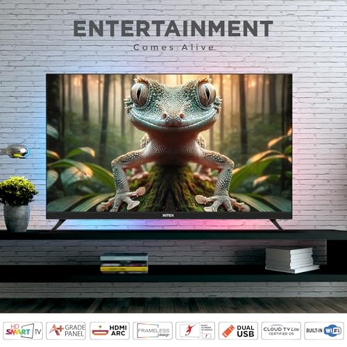 Intex 80 cm (32 Inch) HD Ready Smart Cloud TV with Android 9.0 | A+ Grade Panel | Frameless Design | SHF32111